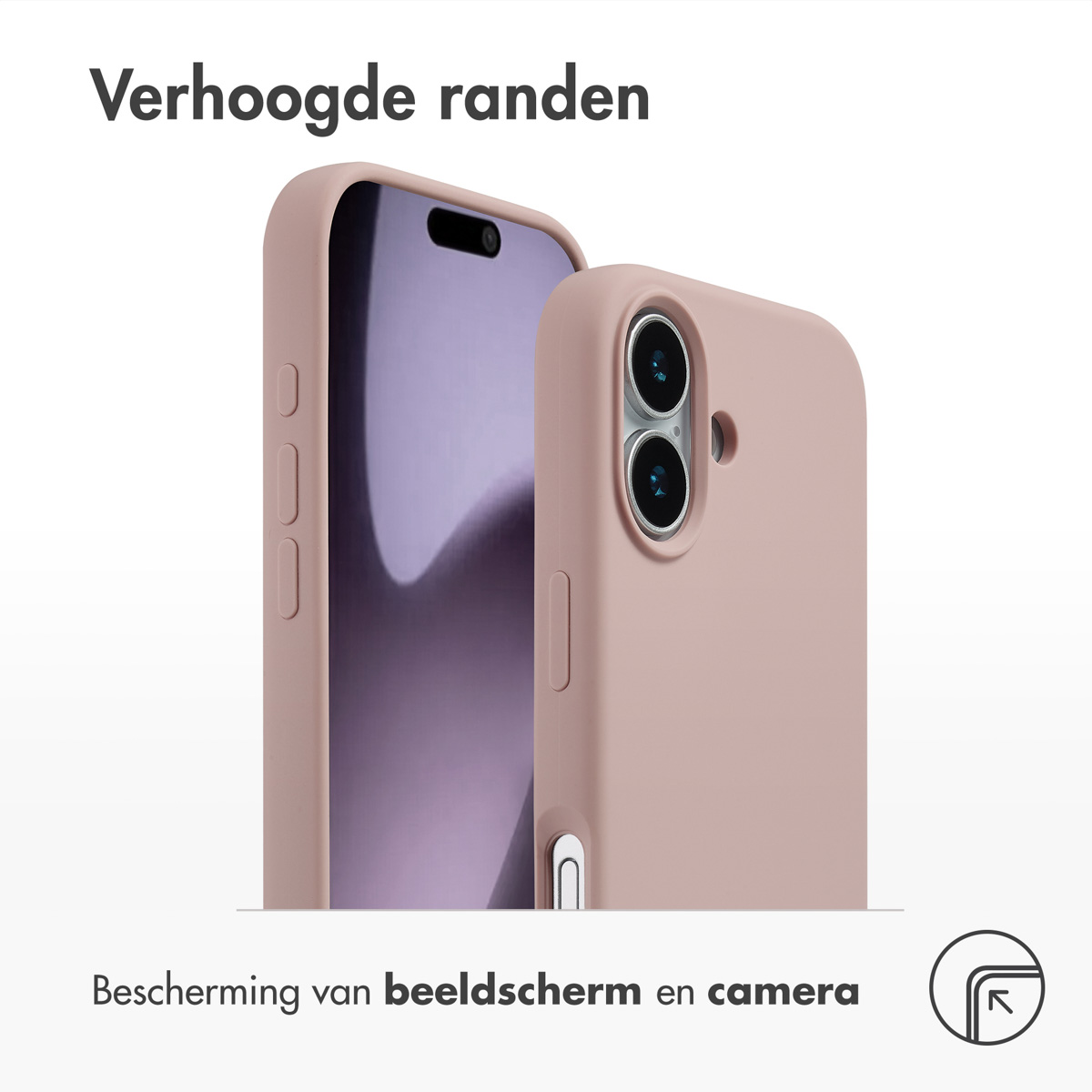 Accezz Liquid Silicone Backcover met MagSafe Apple iPhone 17 - Roze - Afbeelding 2