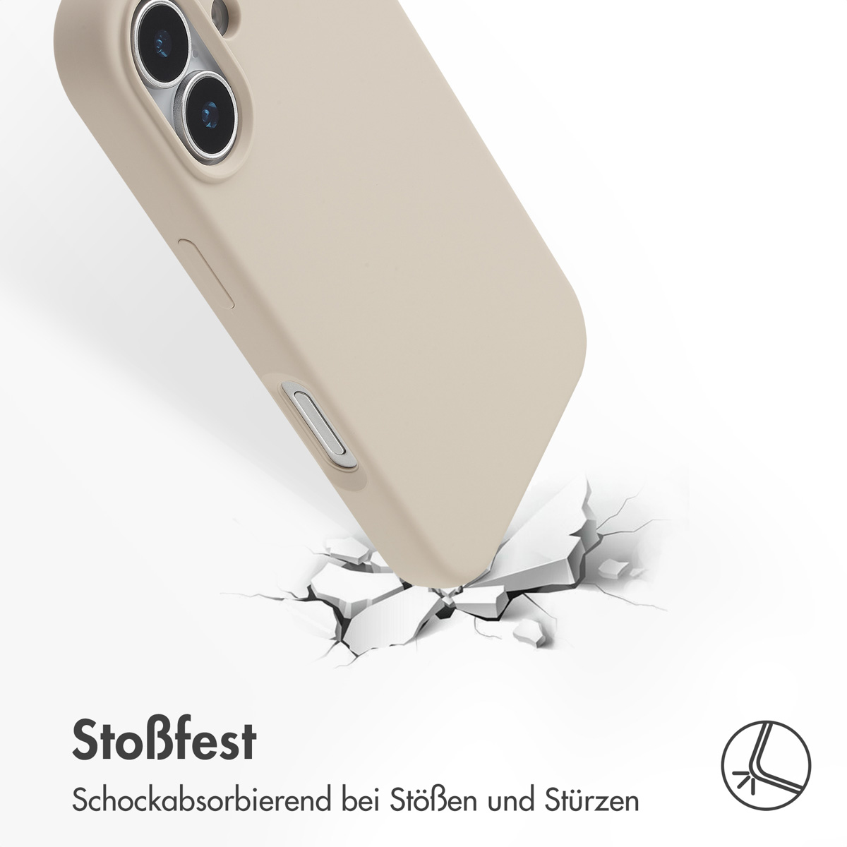 Accezz Liquid Silicone Backcover met MagSafe Apple iPhone 17 - Stone - Afbeelding 9