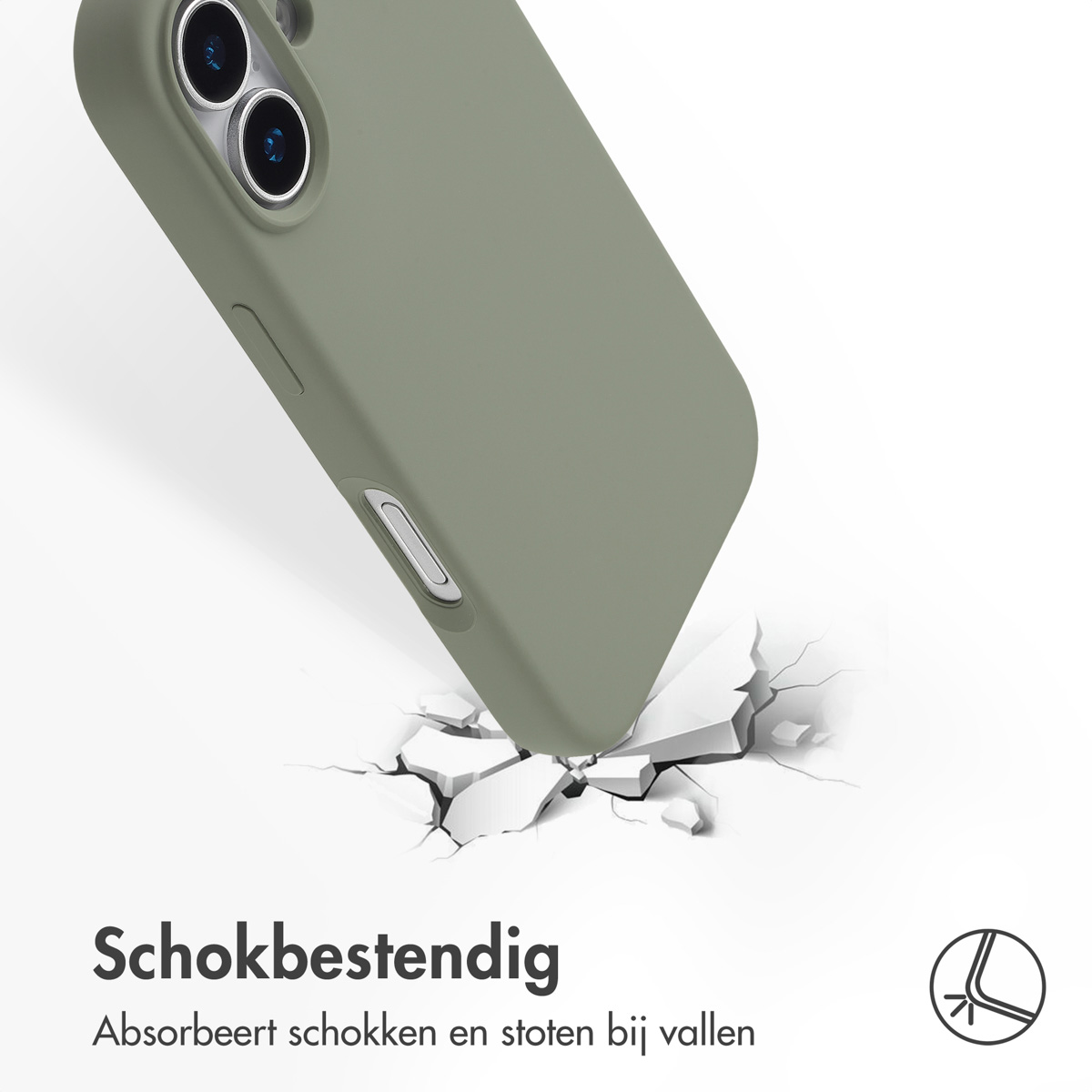 Accezz Liquid Silicone Backcover met MagSafe Apple iPhone 17 - Cooper Green - Afbeelding 3