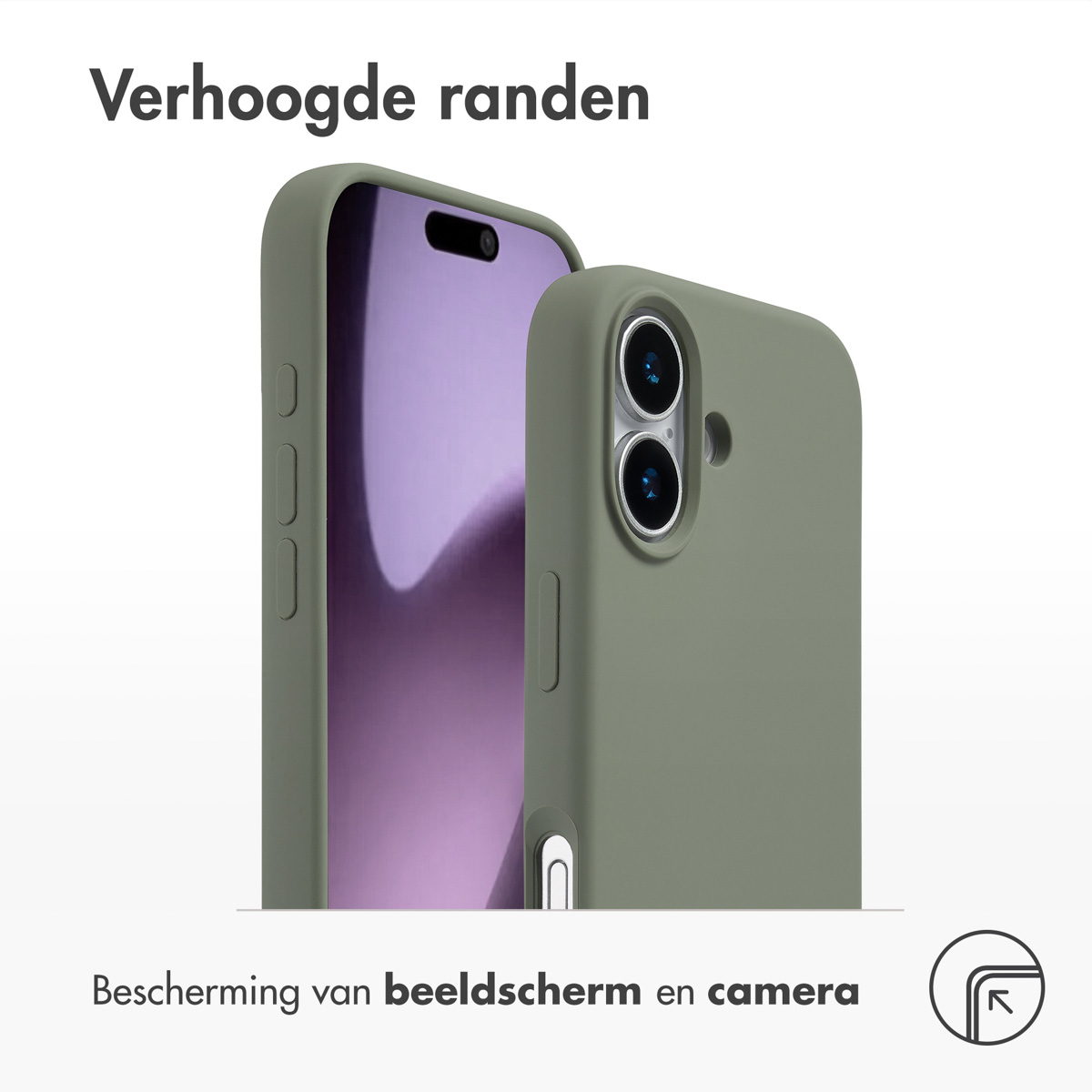 Accezz Liquid Silicone Backcover met MagSafe Apple iPhone 17 - Cooper Green - Afbeelding 2