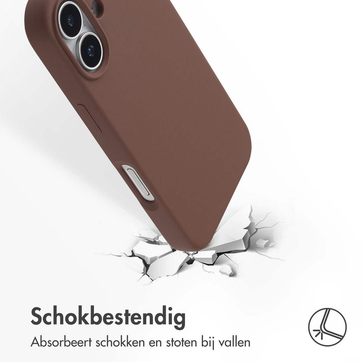 Accezz Liquid Silicone Backcover met MagSafe Apple iPhone 17 - New Tea Brown - Afbeelding 3