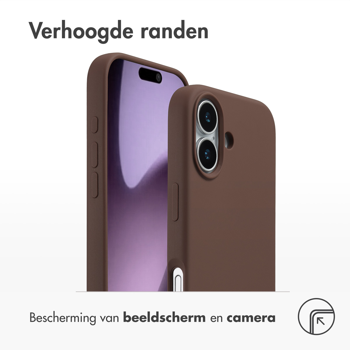 Accezz Liquid Silicone Backcover met MagSafe Apple iPhone 17 - New Tea Brown - Afbeelding 2