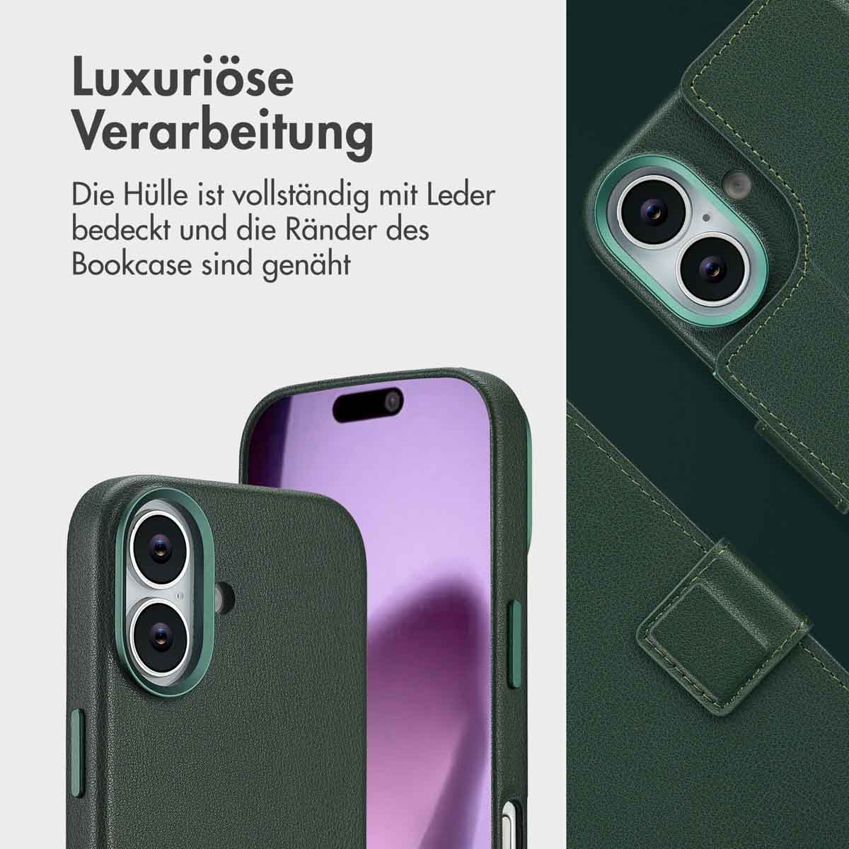 Accezz Leather Bookcase 2-in-1 met MagSafe Apple iPhone 17 - Cedar Green - Afbeelding 9