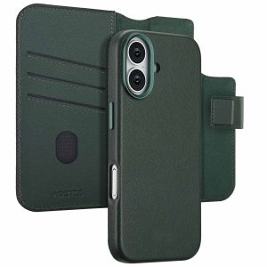 Accezz Leather Bookcase 2-in-1 met MagSafe Apple iPhone 17 - Cedar Green