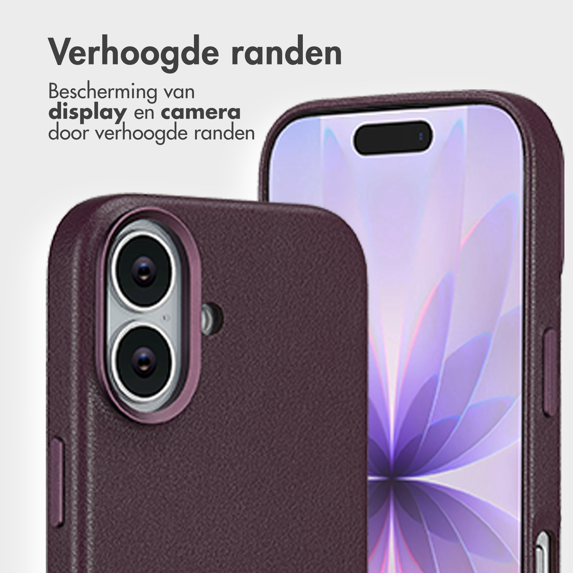 Accezz Leather Bookcase 2-in-1 met MagSafe Apple iPhone 17 - Heath Purple - Afbeelding 8