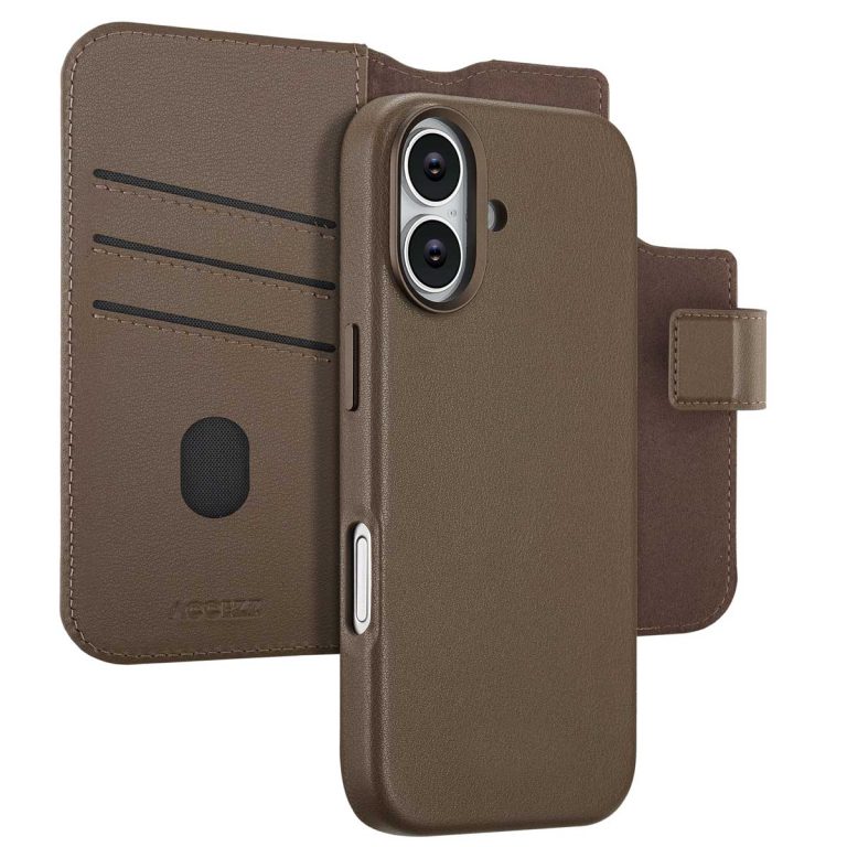 Accezz Leather Bookcase 2-in-1 met MagSafe Apple iPhone 17 - Coffee Brown - Afbeelding 8