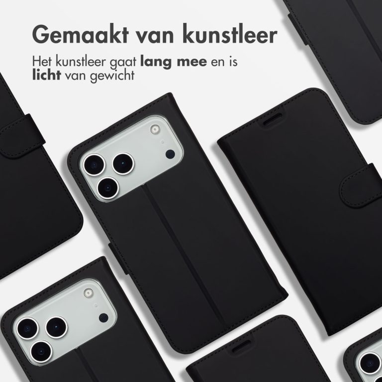 Accezz Wallet Softcase Bookcase Apple iPhone 17 Pro - Zwart