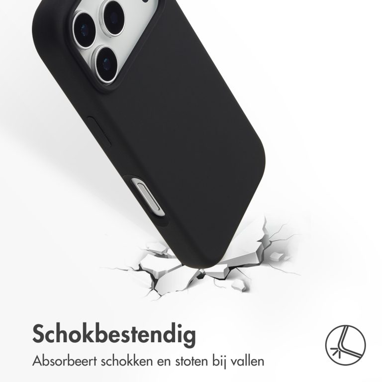 Accezz Liquid Silicone Backcover met MagSafe Apple iPhone 17 Pro - Zwart - Afbeelding 5