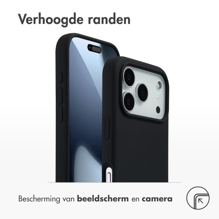 Accezz Liquid Silicone Backcover met MagSafe Apple iPhone 17 Pro - Zwart - Afbeelding 6