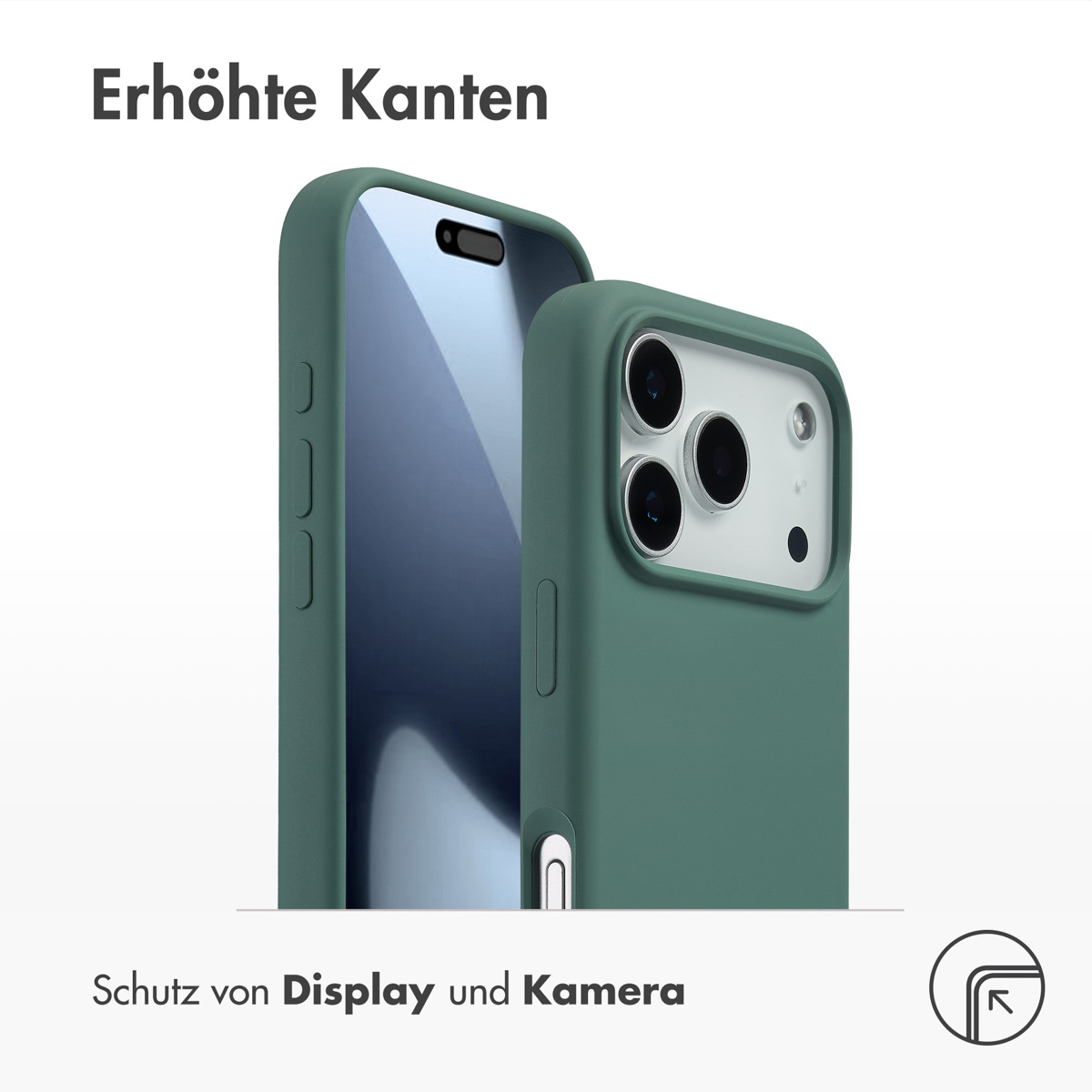 Accezz Liquid Silicone Backcover met MagSafe Apple iPhone 17 Pro - Donkergroen - Afbeelding 8