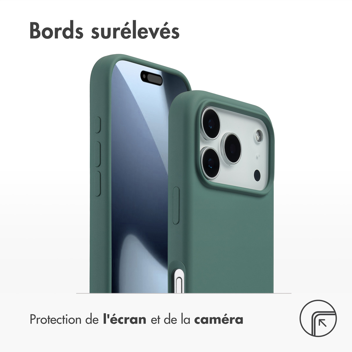 Accezz Liquid Silicone Backcover met MagSafe Apple iPhone 17 Pro - Donkergroen - Afbeelding 5