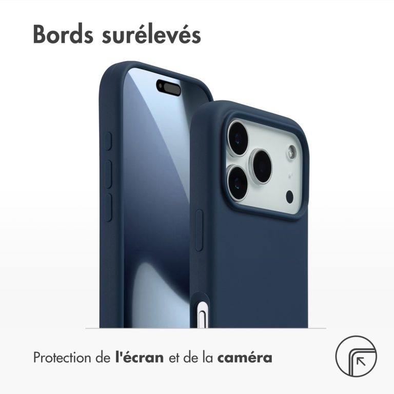 Accezz Liquid Silicone Backcover met MagSafe Apple iPhone 17 Pro - Donkerblauw - Afbeelding 8