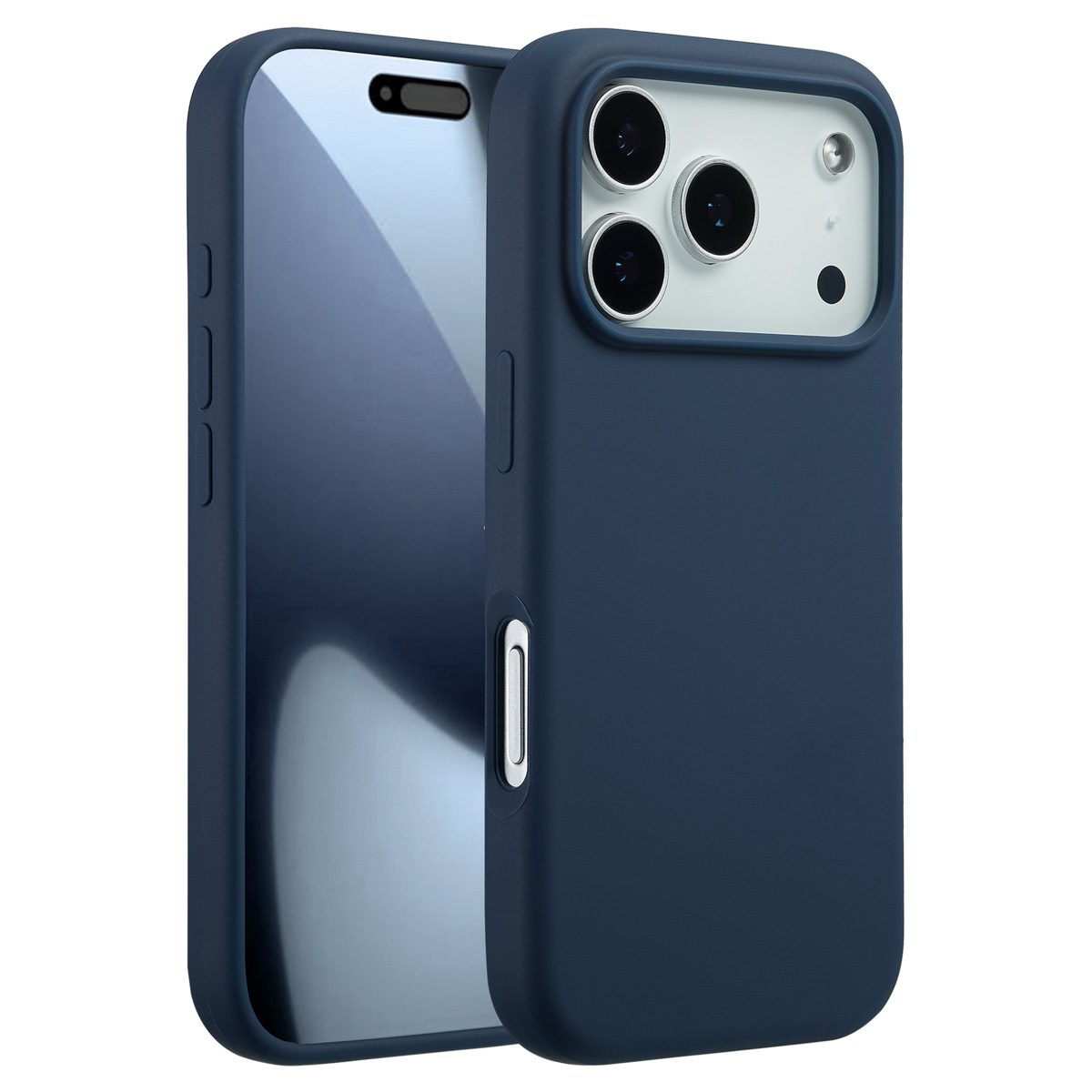 Accezz Liquid Silicone Backcover met MagSafe Apple iPhone 17 Pro - Donkerblauw - Afbeelding 7