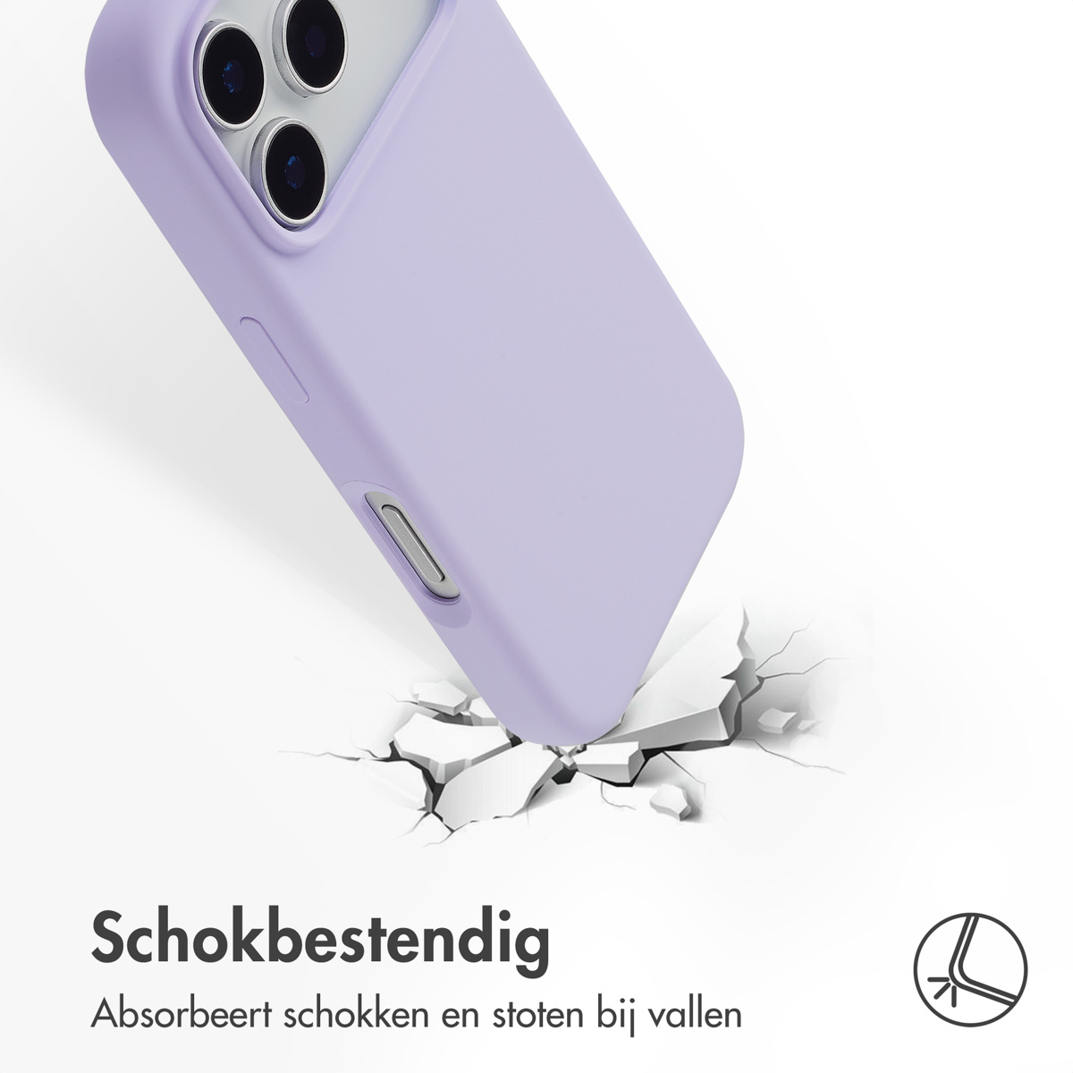 Accezz Liquid Silicone Backcover met MagSafe Apple iPhone 17 Pro - Paars - Afbeelding 3