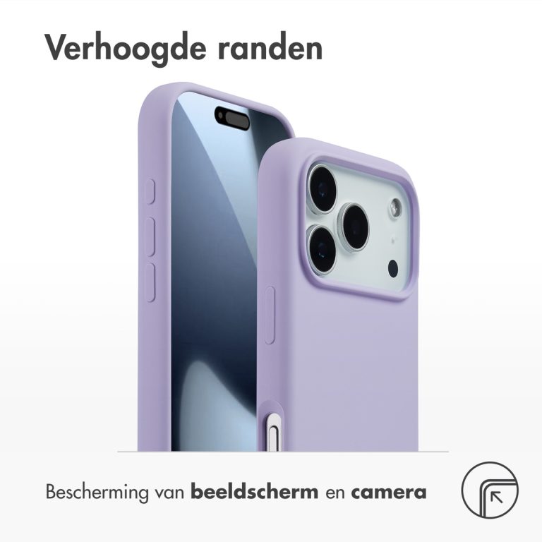 Accezz Liquid Silicone Backcover met MagSafe Apple iPhone 17 Pro - Paars - Afbeelding 5