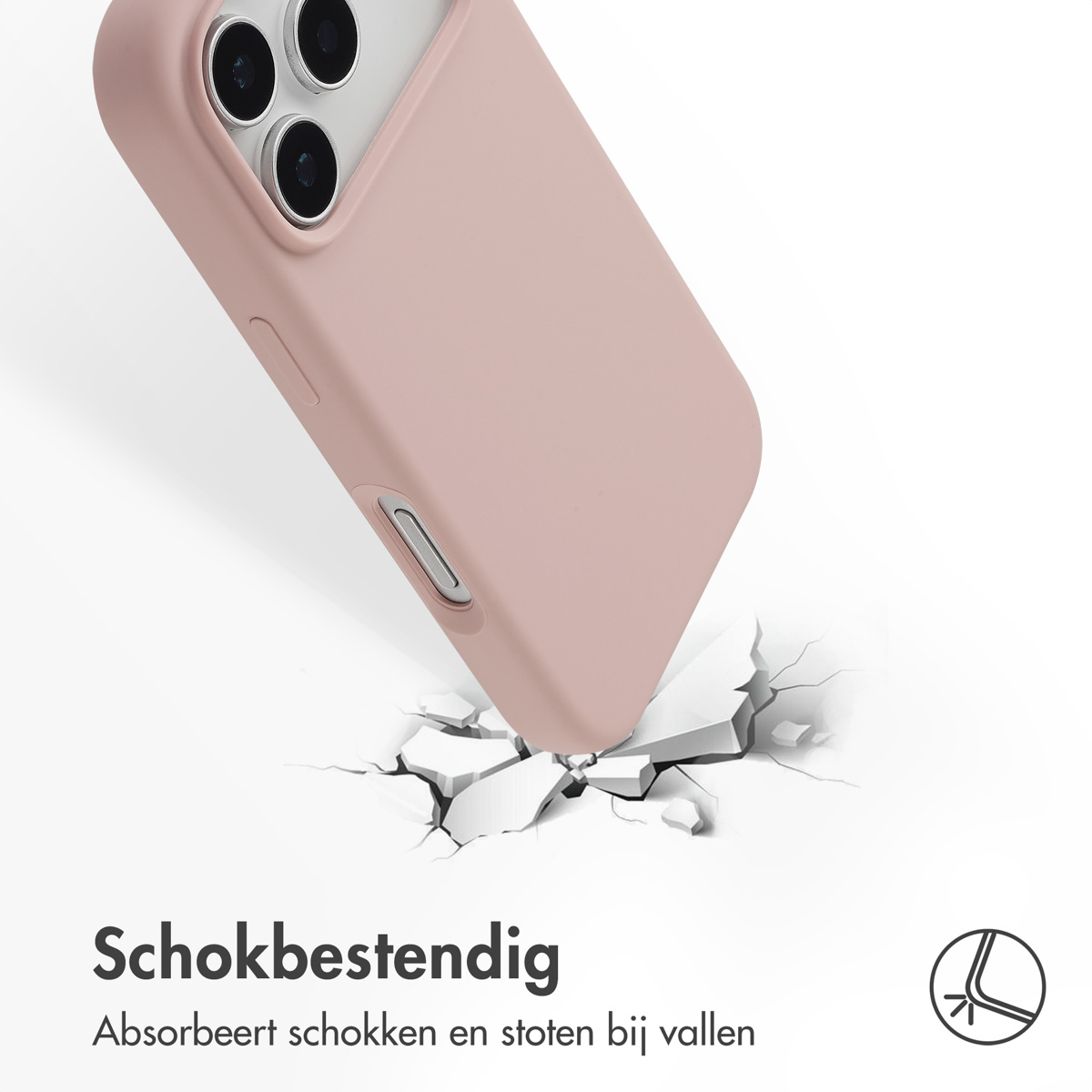 Accezz Liquid Silicone Backcover met MagSafe Apple iPhone 17 Pro - Roze - Afbeelding 3