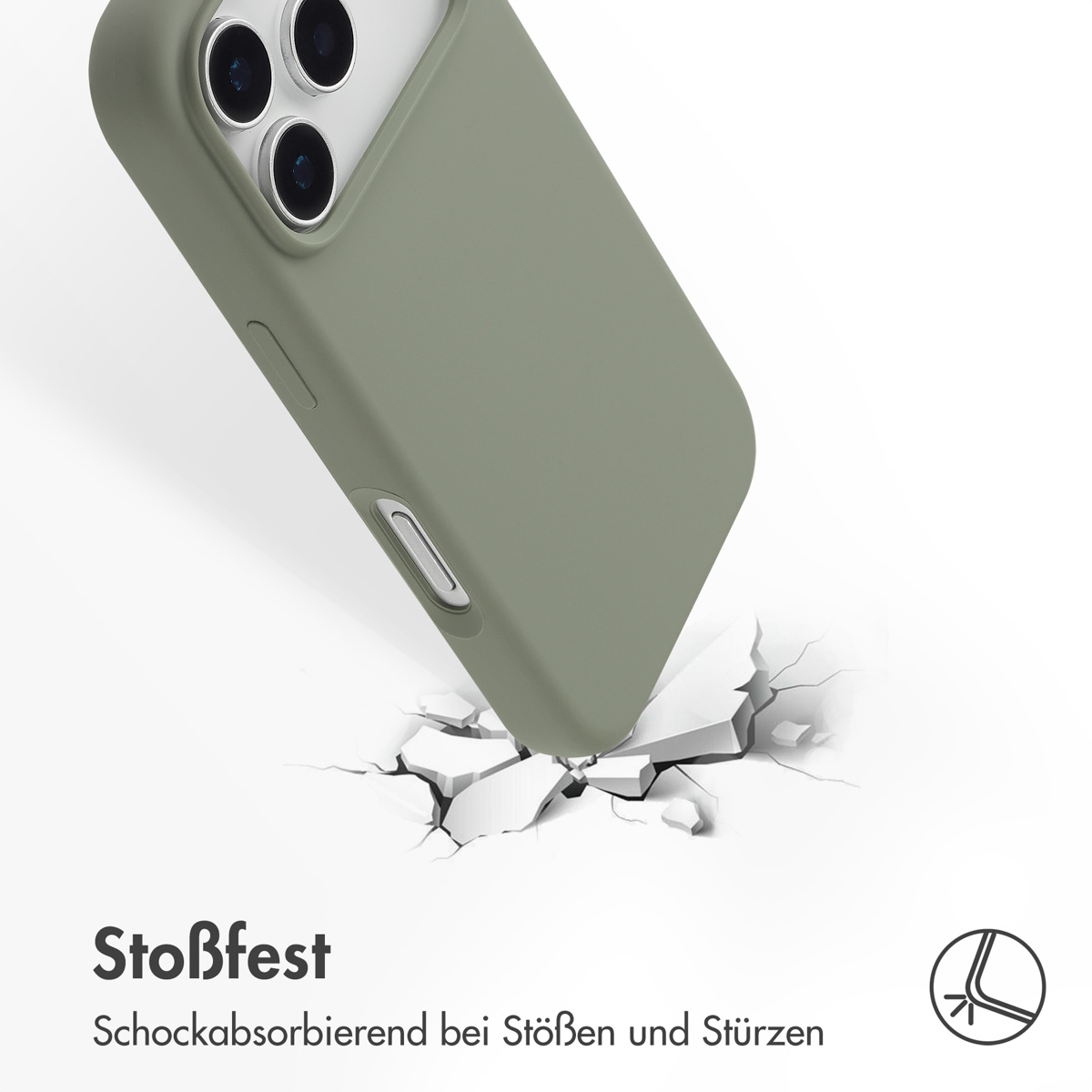 Accezz Liquid Silicone Backcover met MagSafe Apple iPhone 17 Pro - Cooper Green - Afbeelding 9