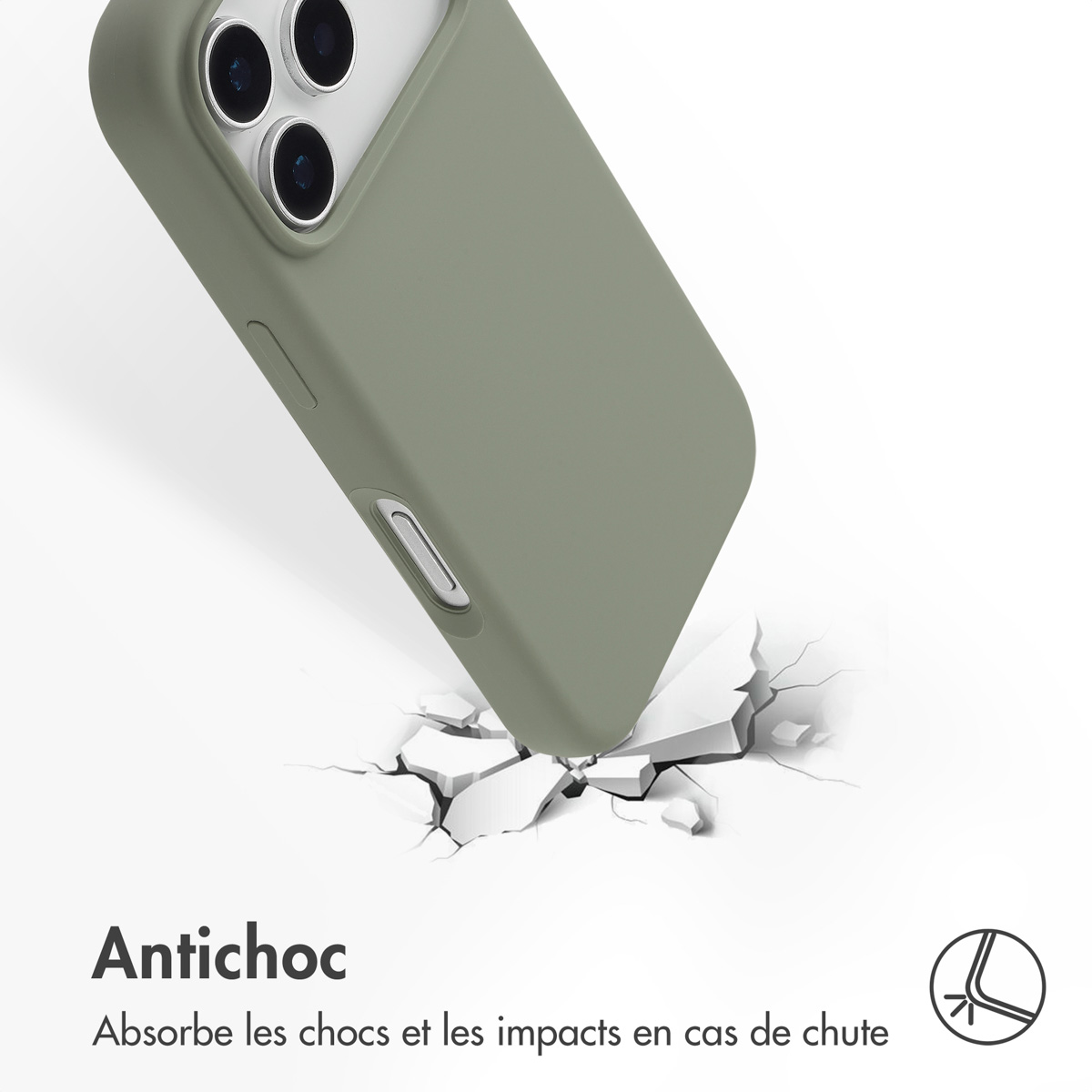 Accezz Liquid Silicone Backcover met MagSafe Apple iPhone 17 Pro - Cooper Green - Afbeelding 6