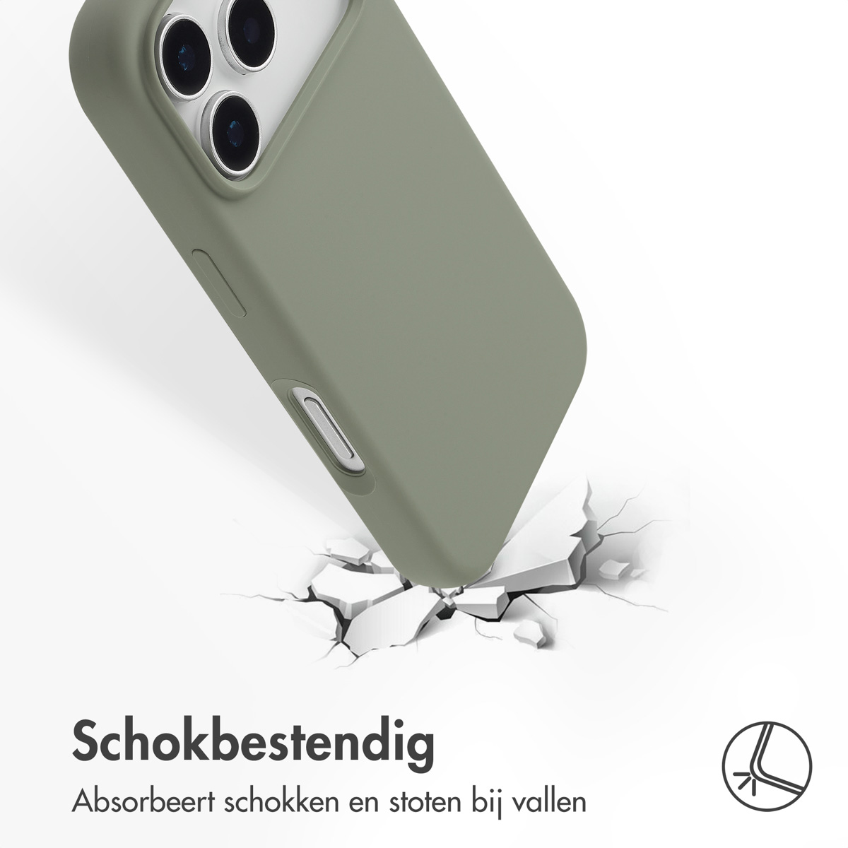 Accezz Liquid Silicone Backcover met MagSafe Apple iPhone 17 Pro - Cooper Green - Afbeelding 2