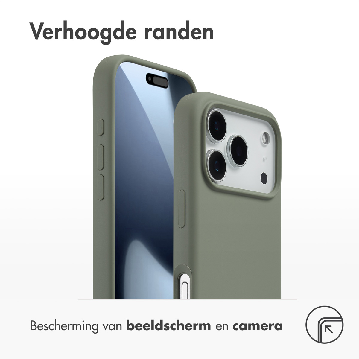 Accezz Liquid Silicone Backcover met MagSafe Apple iPhone 17 Pro - Cooper Green - Afbeelding 3