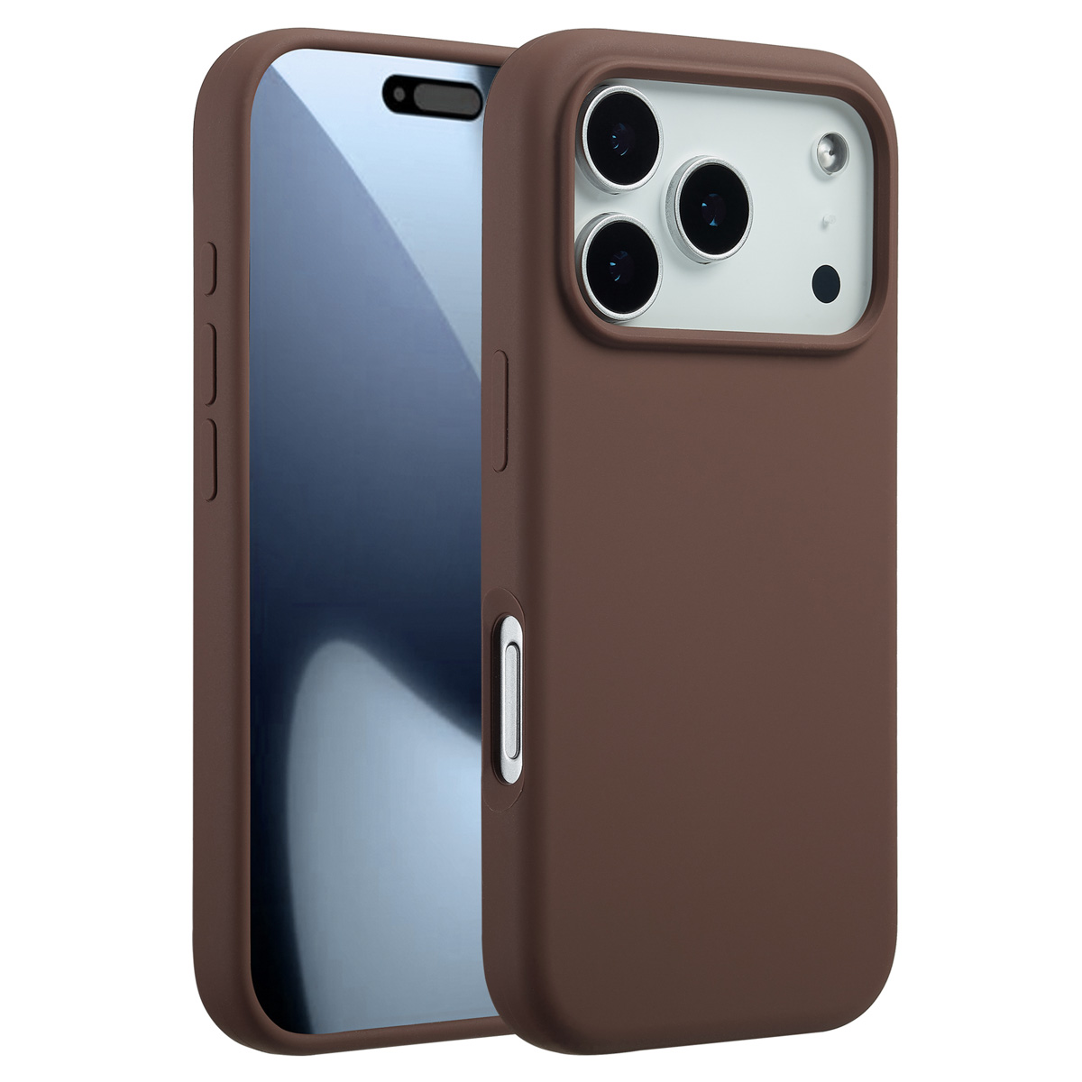Accezz Liquid Silicone Backcover met MagSafe Apple iPhone 17 Pro – New Tea Brown