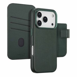 Accezz Leather Bookcase 2-in-1 met MagSafe Apple iPhone 17 Pro - Cedar Green