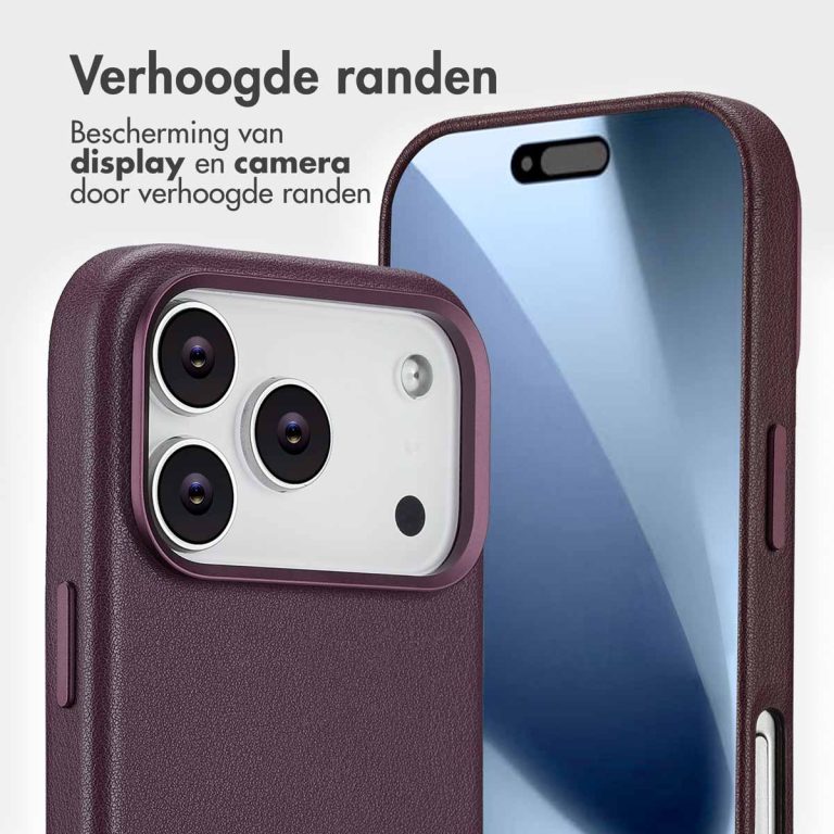Accezz Leather Bookcase 2-in-1 met MagSafe Apple iPhone 17 Pro - Heath Purple - Afbeelding 6