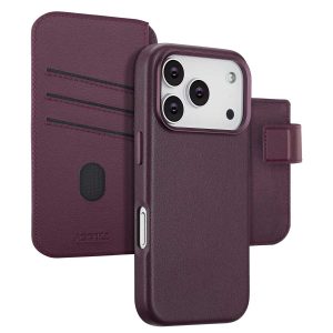 Accezz Leather Bookcase 2-in-1 met MagSafe Apple iPhone 17 Pro - Heath Purple
