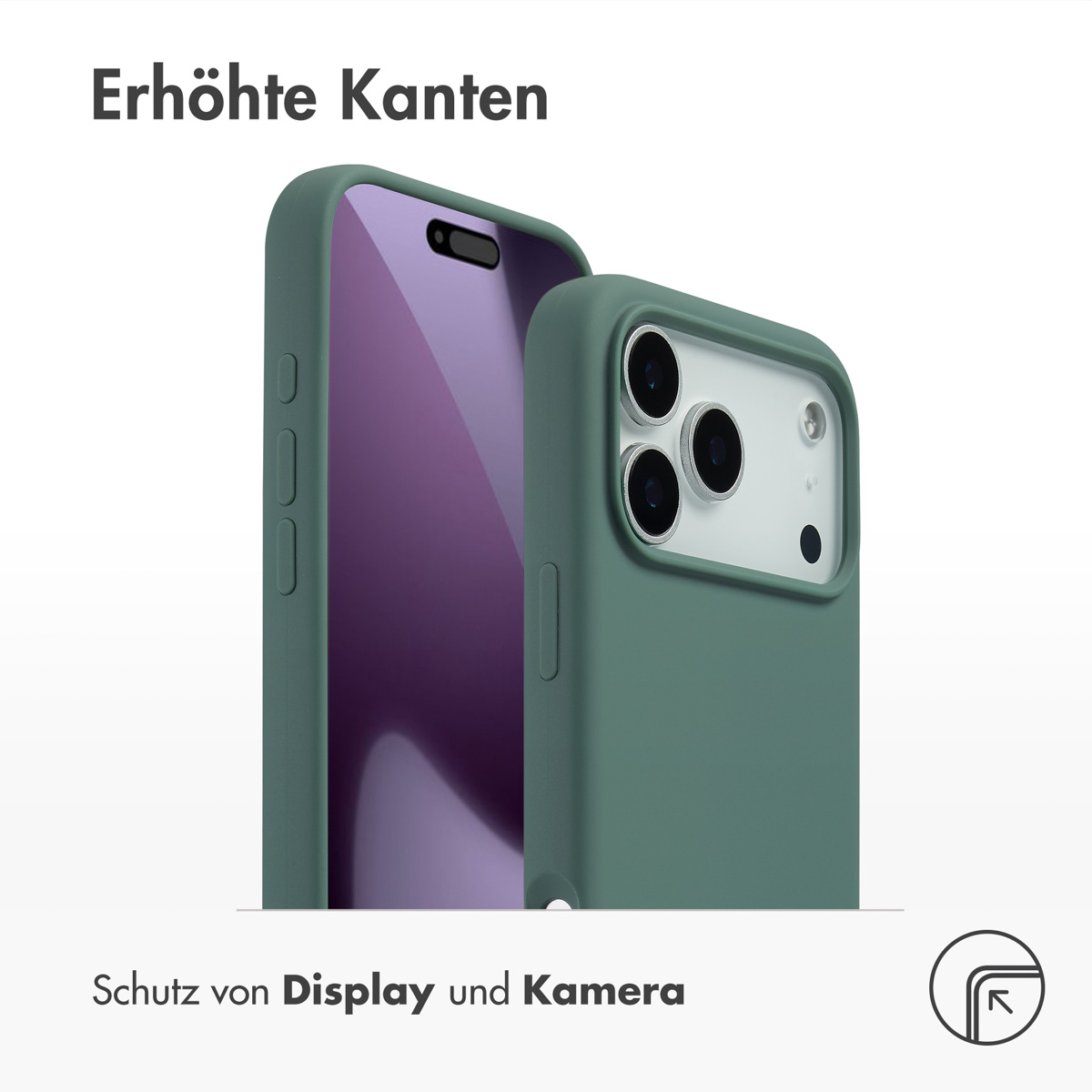 Accezz Liquid Silicone Backcover met MagSafe Apple iPhone 17 Pro Max - Donkergroen - Afbeelding 8