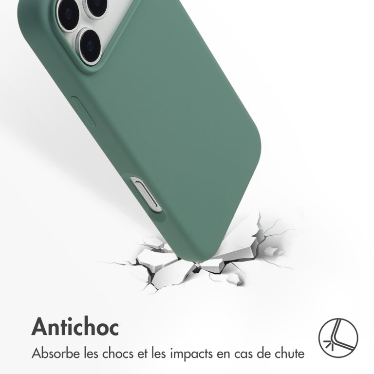 Accezz Liquid Silicone Backcover met MagSafe Apple iPhone 17 Pro Max - Donkergroen - Afbeelding 9