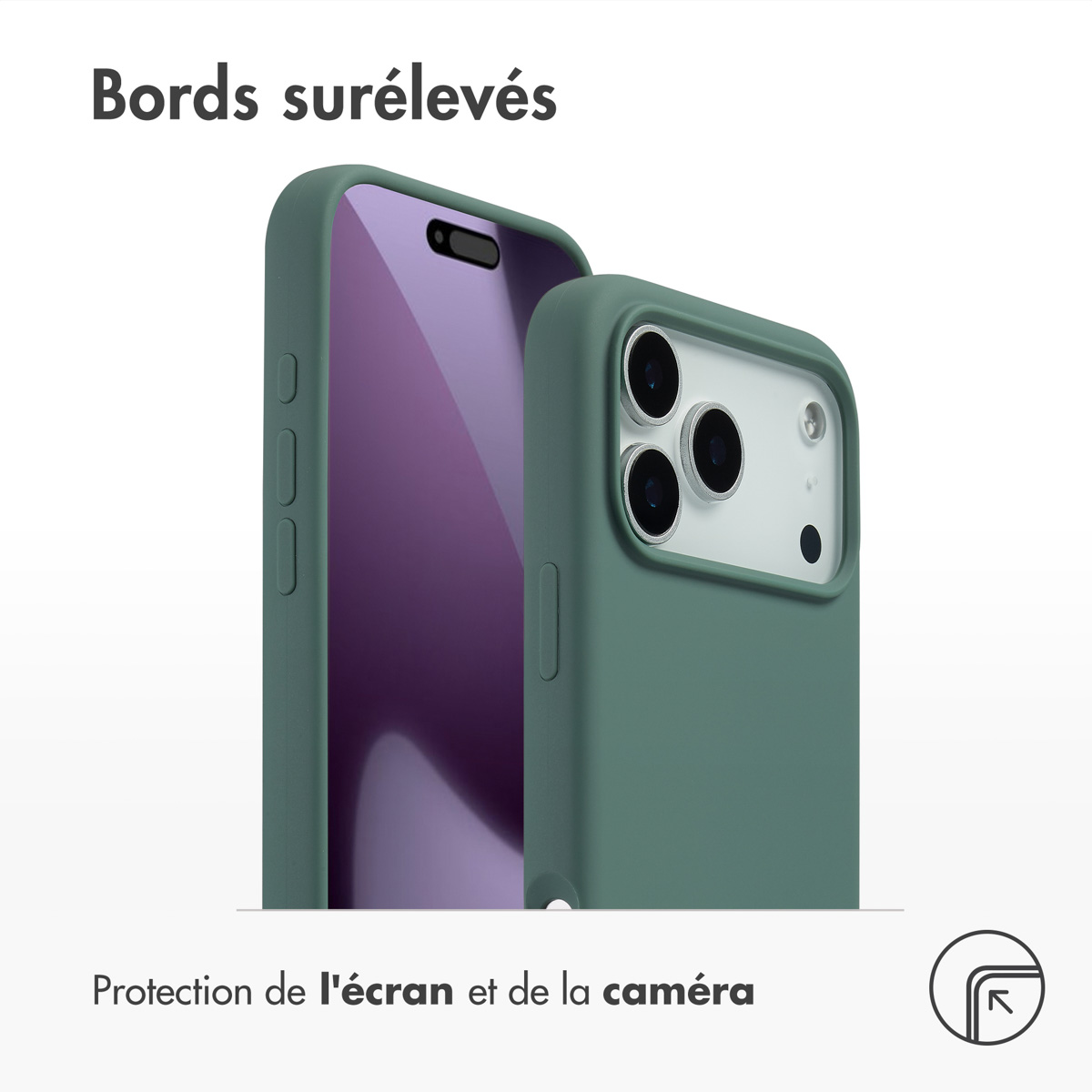 Accezz Liquid Silicone Backcover met MagSafe Apple iPhone 17 Pro Max - Donkergroen - Afbeelding 5
