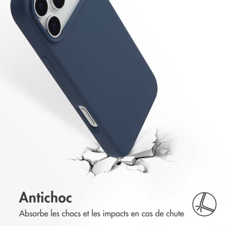 Accezz Liquid Silicone Backcover met MagSafe Apple iPhone 17 Pro Max - Donkerblauw - Afbeelding 9