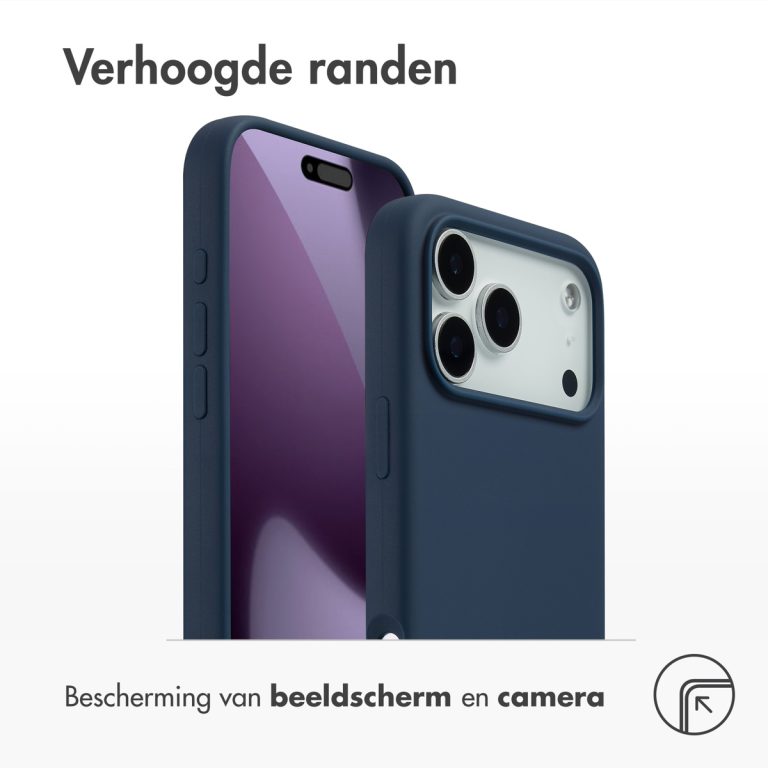 Accezz Liquid Silicone Backcover met MagSafe Apple iPhone 17 Pro Max - Donkerblauw - Afbeelding 6