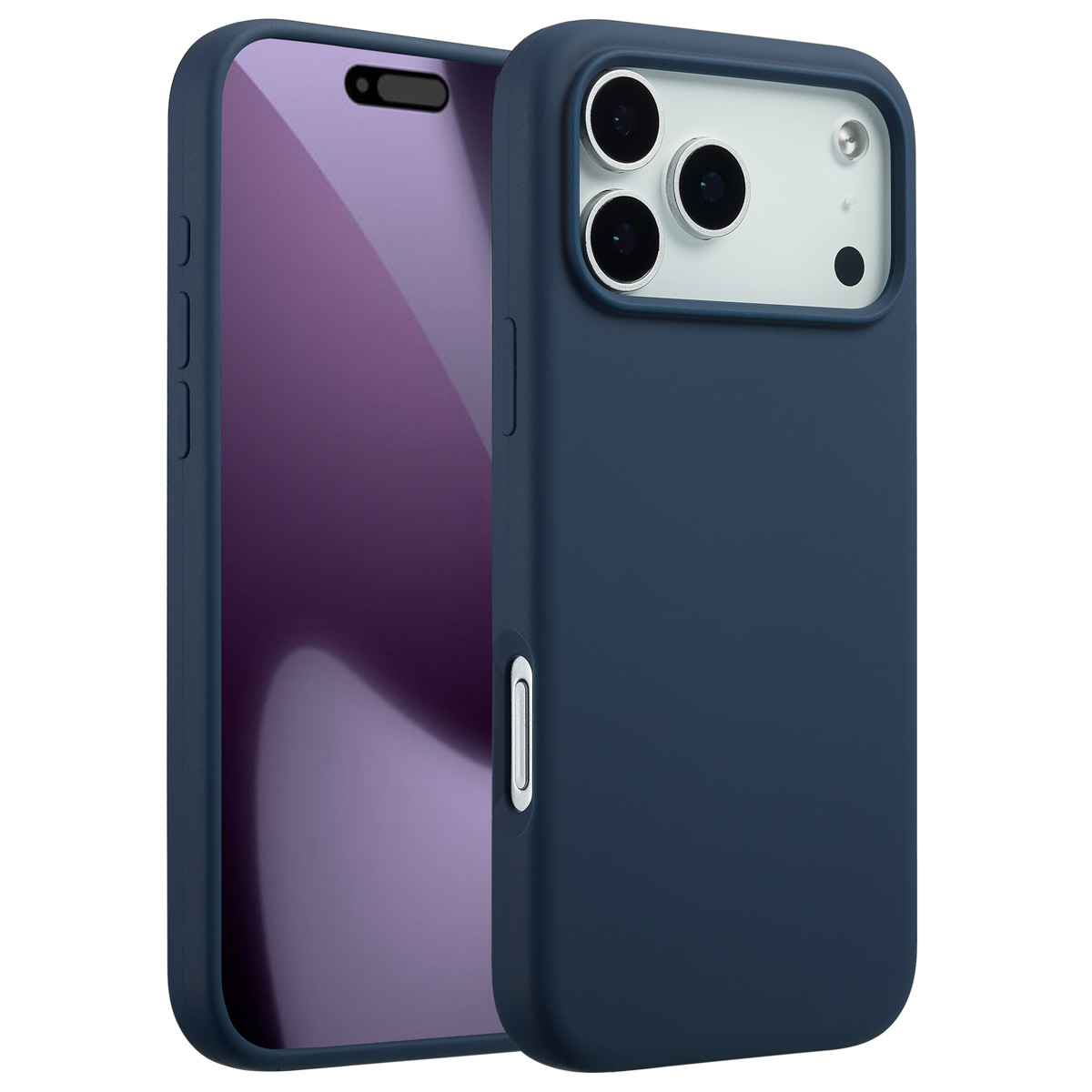 Accezz Liquid Silicone Backcover met MagSafe Apple iPhone 17 Pro Max - Donkerblauw - Afbeelding 4