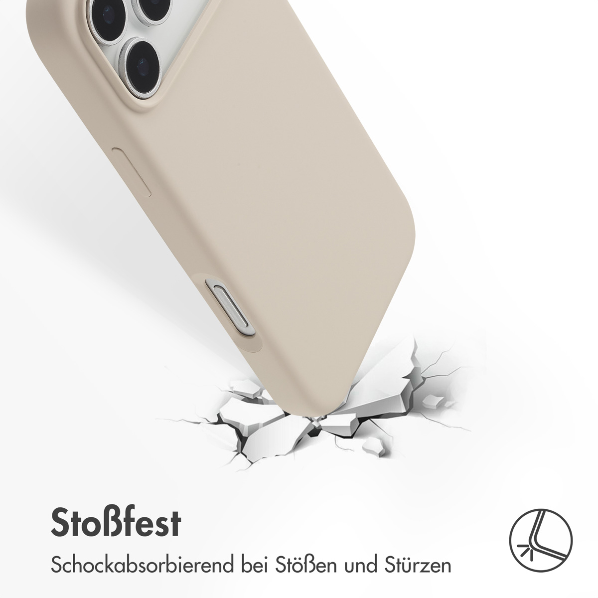 Accezz Liquid Silicone Backcover met MagSafe Apple iPhone 17 Pro Max - Stone - Afbeelding 9