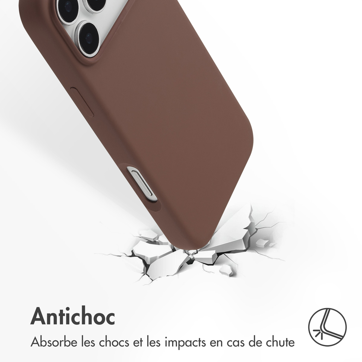 Accezz Liquid Silicone Backcover met MagSafe Apple iPhone 17 Pro Max - New Tea Brown - Afbeelding 5