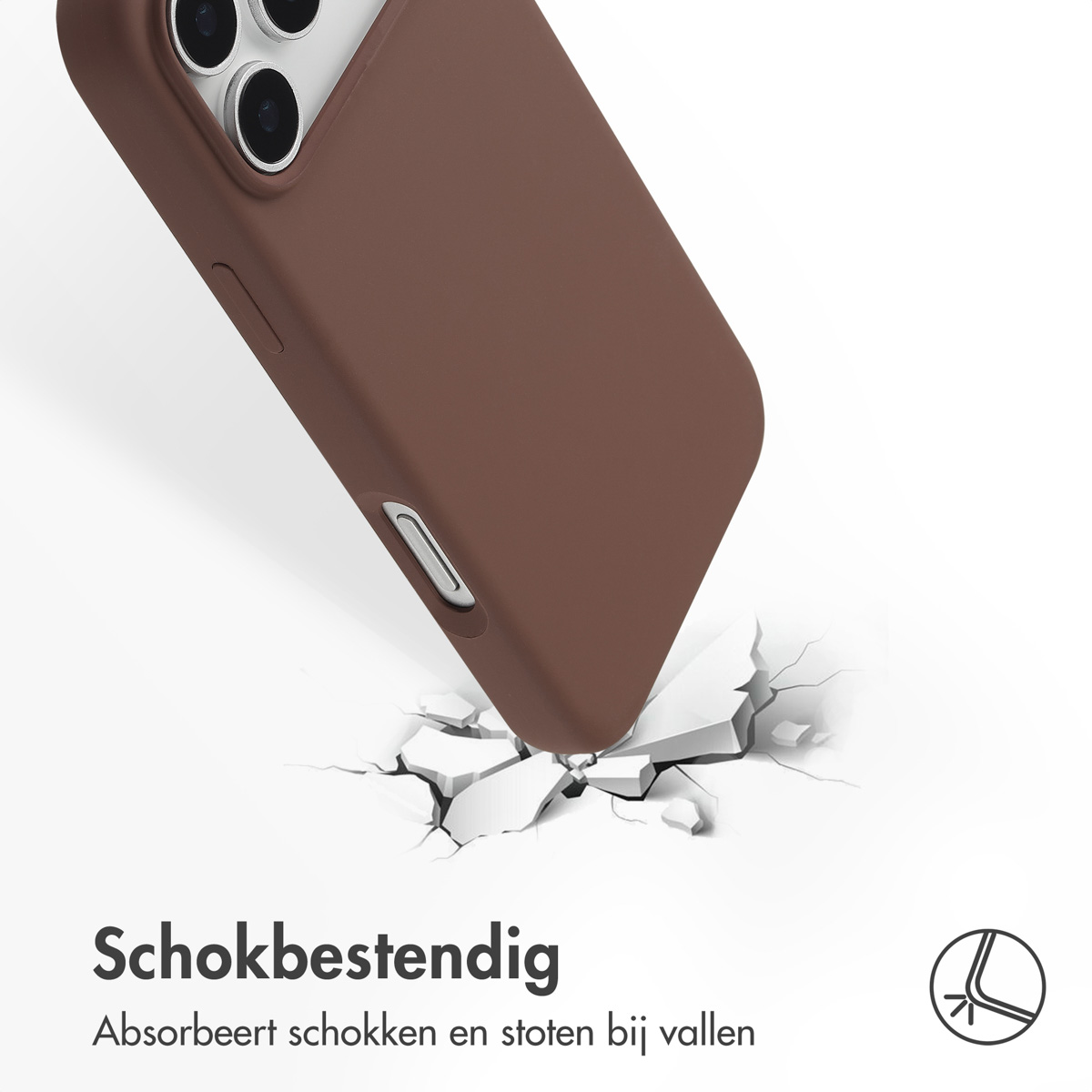 Accezz Liquid Silicone Backcover met MagSafe Apple iPhone 17 Pro Max - New Tea Brown - Afbeelding 2