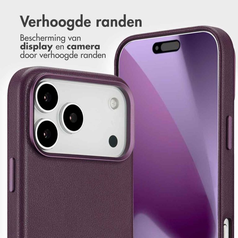Accezz Leather Bookcase 2-in-1 met MagSafe Apple iPhone 17 Pro Max - Heath Purple - Afbeelding 6