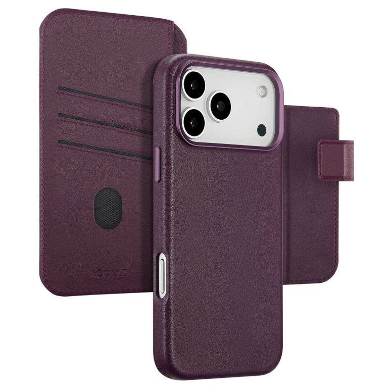 Accezz Leather Bookcase 2-in-1 met MagSafe Apple iPhone 17 Pro Max - Heath Purple - Afbeelding 8