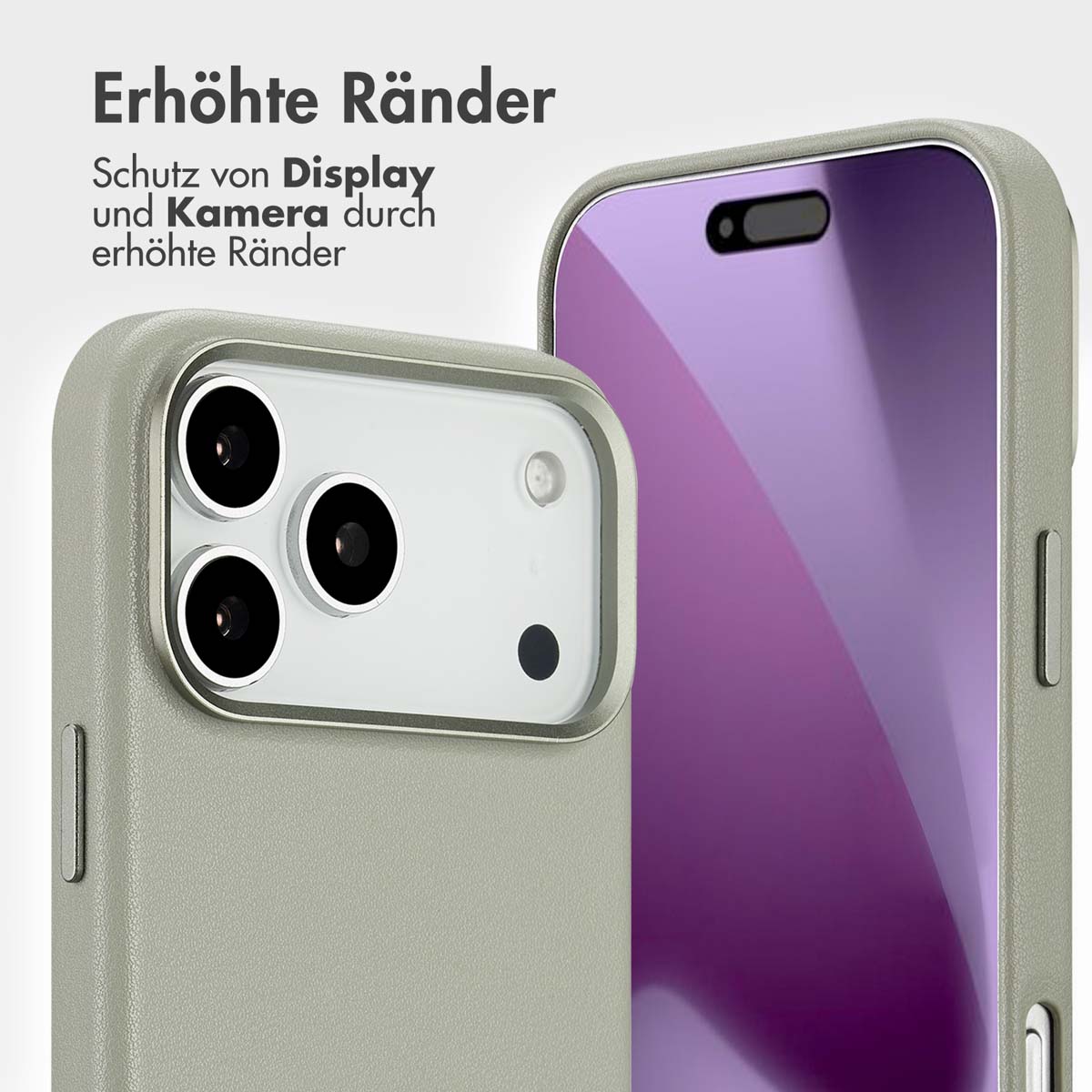 Accezz Leather Bookcase 2-in-1 met MagSafe Apple iPhone 17 Pro Max - Light Grey - Afbeelding 10