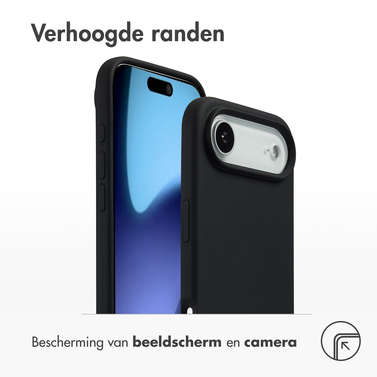 Accezz Liquid Silicone Backcover met MagSafe Apple iPhone Air - Zwart - Afbeelding 2