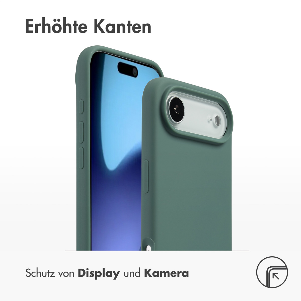 Accezz Liquid Silicone Backcover met MagSafe Apple iPhone Air - Donkergroen - Afbeelding 8