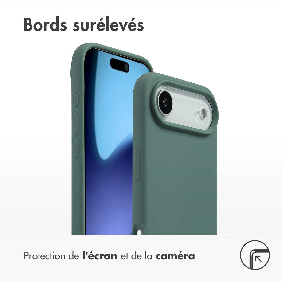 Accezz Liquid Silicone Backcover met MagSafe Apple iPhone Air - Donkergroen - Afbeelding 5