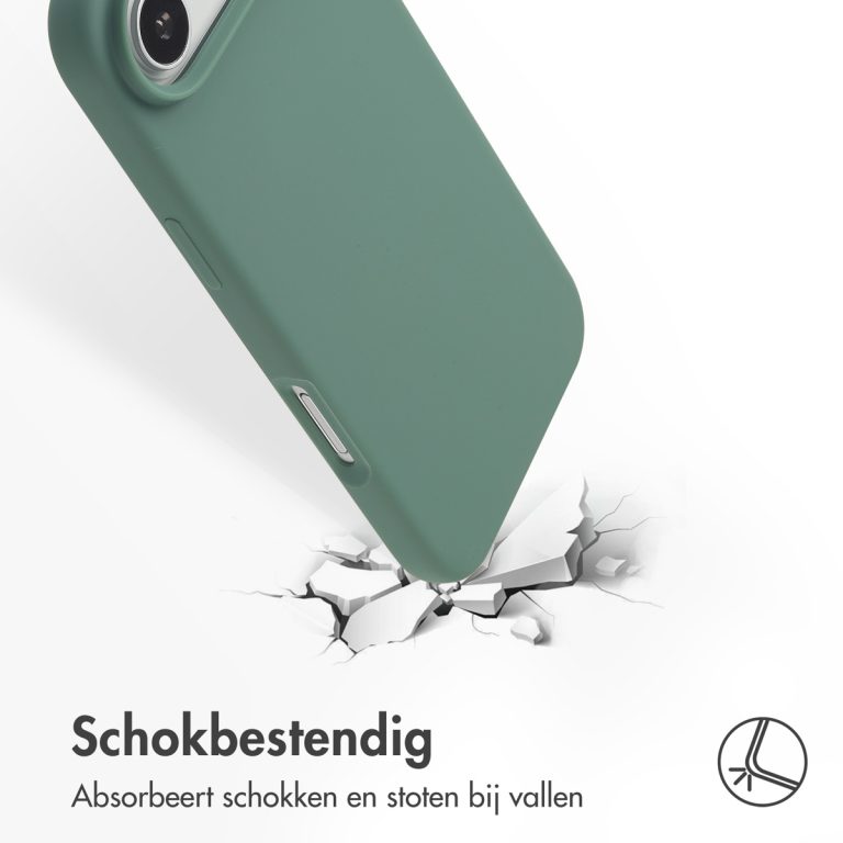Accezz Liquid Silicone Backcover met MagSafe Apple iPhone Air - Donkergroen - Afbeelding 6