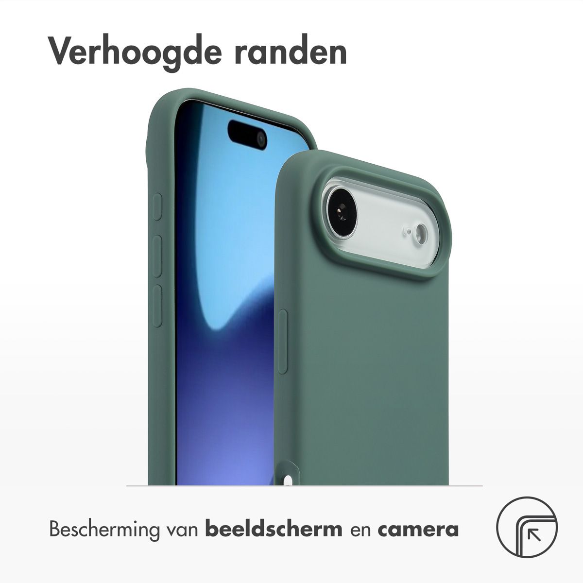 Accezz Liquid Silicone Backcover met MagSafe Apple iPhone Air - Donkergroen - Afbeelding 2