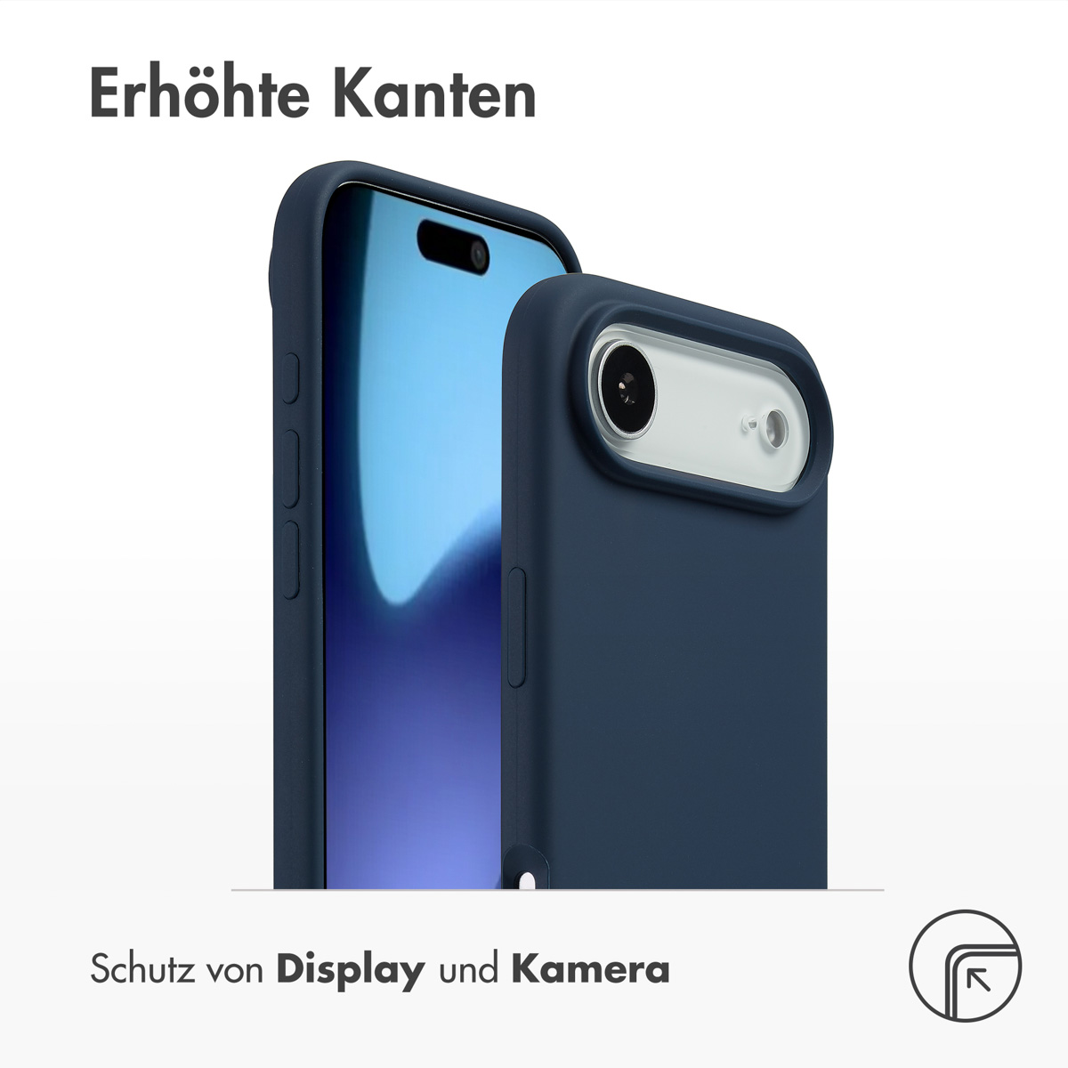 Accezz Liquid Silicone Backcover met MagSafe Apple iPhone Air - Donkerblauw - Afbeelding 8