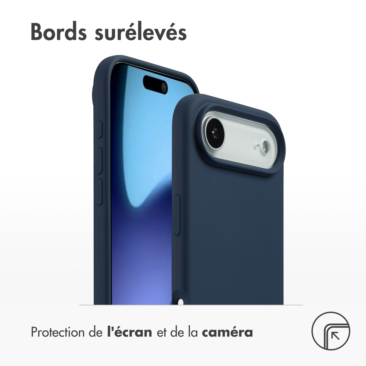 Accezz Liquid Silicone Backcover met MagSafe Apple iPhone Air - Donkerblauw - Afbeelding 6