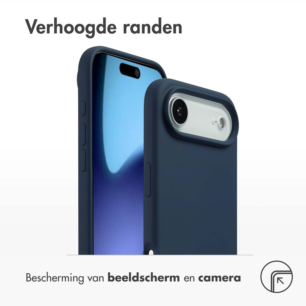 Accezz Liquid Silicone Backcover met MagSafe Apple iPhone Air - Donkerblauw - Afbeelding 2