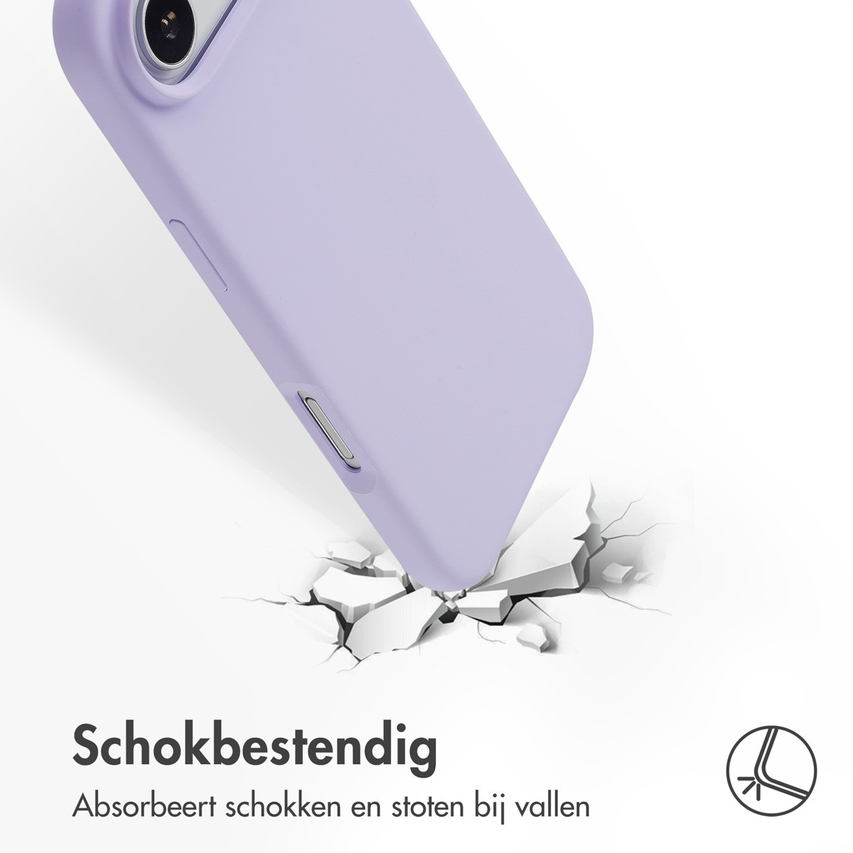 Accezz Liquid Silicone Backcover met MagSafe Apple iPhone Air - Paars - Afbeelding 3