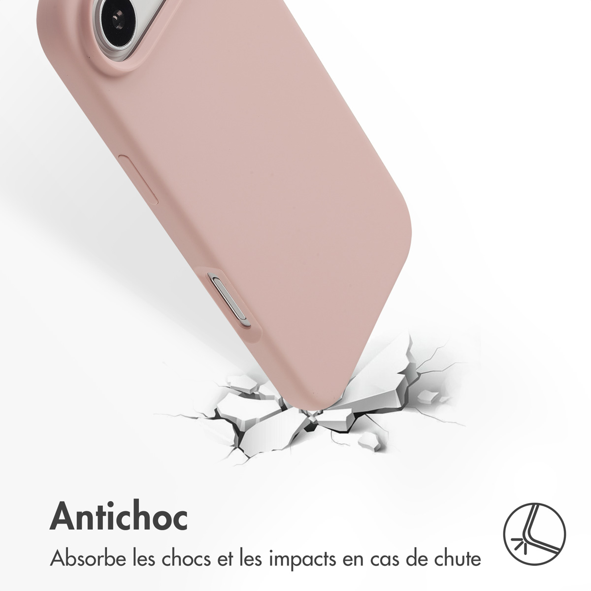 Accezz Liquid Silicone Backcover met MagSafe Apple iPhone Air - Roze - Afbeelding 6